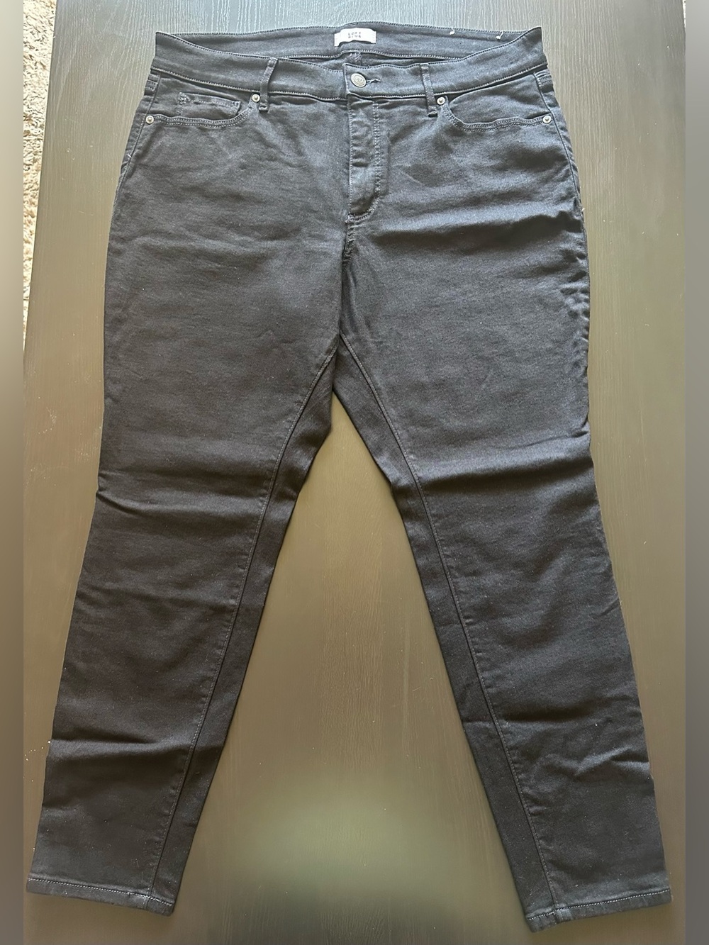 LOFT Dark Black Skinny Jeans